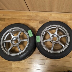 アドバンレーシング　RG2 ADVAN Racing RG-2 ホイール2本セット　15インチ　6.5J PCD100 ４穴　中古品①