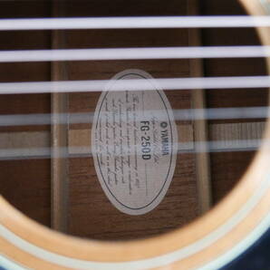 YAMAHA ヤマハ FG-250D アコースティック ギター ソフトケース付き 中古品の画像4