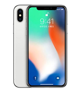 iPhoneX[64GB] SIMロック解除 au シルバー【安心保証】