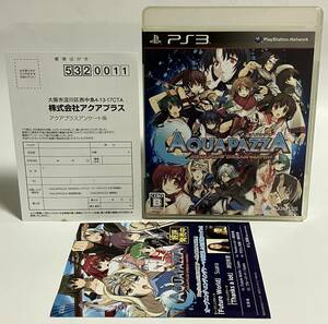 チラシハガキ付き PS3 アクアパッツァ AQUAPAZZA プレイステーション3ソフト プレステ3