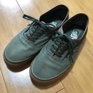 VANS バンズ　スニーカー　オーセンティック　グリーン　27.０