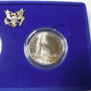 UNITED STATES LIBERTY COINS 自由の女神 記念コイン 2枚 1886-1986 リバティ コレクション 送料全国一律385円の画像4