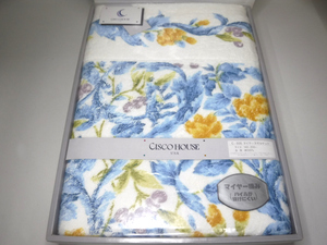  unused CISCO HOUSEma year towelket light blue / floral print / cotton 100% shipping 100 size 