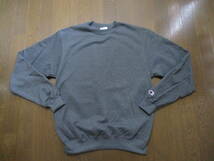 ☆Champion Pullover/チャンピオン プルオーバー☆未使用 クルーネックオーバーサイズスウェット サイズ：M チャコールグレー_画像4