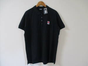 ☆DIESEL/ディーゼル☆未使用 T-KAL-PATCH POLO SHIRT ジャガードパッチ半袖ポロシャツ ブラック 