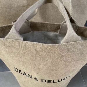 新品 DEAN&DELUCA 麻トートバッグジュートバッグ Lサイズ ディーンアンドデルーカ ショルダーバッグ の画像9