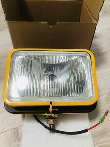 1円【未使用品】ユンボ トラック ダンプ 重機 タイヤショベル ヘッドライト 建機 24v75w 横19.5縦12.5幅12.5 日立 ヤンマー コマツ