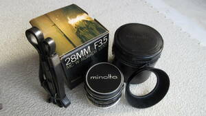 Minolta MC W ROKKOR 28mm F3.5 広角レンズ (中古品）