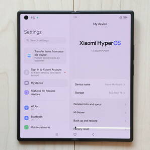 シャオミ Xiaomi Mix Fold3 RAM:16GB/ROM:1TB Black Carbon フォルダブル Dual Simフリー ディスプレイ横線ありの画像5