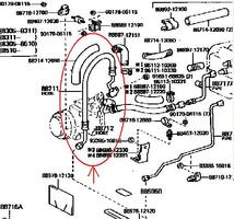 トヨタ純正新品 AE86 前期 エアコン 高圧サクションホース エアコンホース 高圧 サクションホース サクションパイプ トレノ レビン_画像4