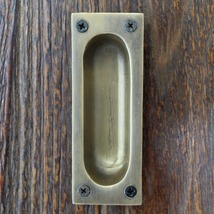 ドアの取っ手 真鍮製 アンティークゴールド 引戸取っ手 開き戸 金具 BRASS HANDLE DIY J-004【メール便OK】 370961_画像2