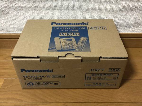 送料込■Panasonic 電話機■VE-GD27DL-W■親機のみ■新品保証付