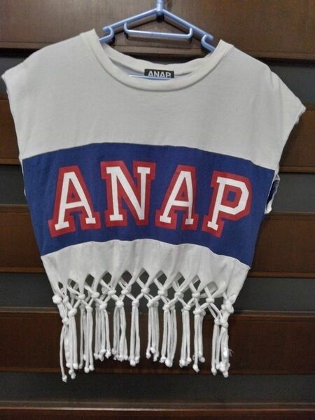 ANAP リメイクTシャツ　中古　クロップド丈　 古着　ダンス　衣装　フェス　タンクトップ