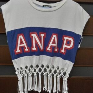 ANAP リメイクTシャツ　中古　クロップド丈　 古着　ダンス　衣装　フェス　タンクトップ