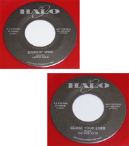 45rpm/ DRINKIN' WINE - LARRY DALE / CLOSE YOUR EYES - THE FIVE KEYS / 50s,R&B,60s,モッズ,ロカビリー,DOO-WOP,HALO,_画像2