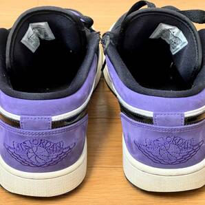 【SK】NIKE AIR JORDAN 1 LOW Court Purple ナイキ エアジョーダン 1ロー コートパープル 553558-125 スニーカー 27cmの画像6