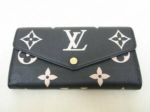 ルイヴィトン　Louis Vuitton　モノグラムアンプラント　長財布　USED　M80496　ポルトフォイユサラ　箱入り　美品