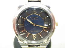 シチズン　CITIZEN　ソーラー腕時計　エコドライブ　USED　E111-S027179　腕周り約18ｃｍ_画像1