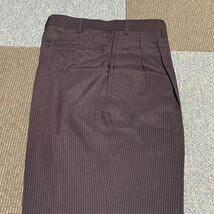 未使用 タグ付 SLACKS スラックスパンツ ウエスト79㎝ 昭和レトロ パンツ ズボン ビンテージ ストライプ (9563)_画像7