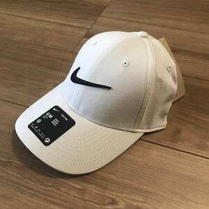 定価3410★新品未使用 ナイキNIKE ゴルフ キャップ 帽子 ドライフィット ゴルフ テニス トレーニング ランニング ジョギング ホワイト 白色