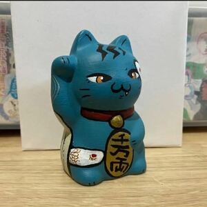 招き猫 置物 陶器 貯金箱 インテリア 縁起物 可愛い 手描きイラスト　ドクロ　髑髏　骸骨　かっこいい　お守り