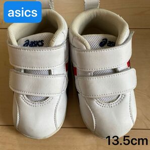 【asics】アシックス13.5センチ　ホワイト　ベビー　baby ファーストシューズ　靴　 スニーカー