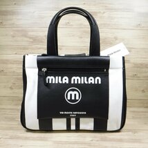 BB768 ミラ・ミラン mila milan 定価16500円 新品 黒 ドライビング トートバッグ B5サイズ ブラック 260501 ユニセックス ミーチョ_画像1