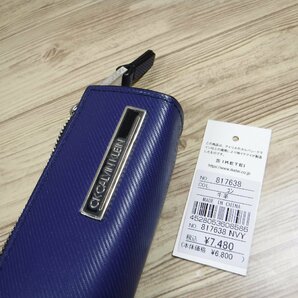 QQ994 CK カルバンクライン 定価7480円 新品 レザー ペンケース キップ牛革 ファスナー式 コン 筆箱 817638 CALVIN KLEiNの画像8