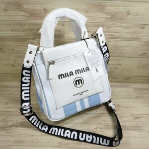 YY699 ミラ・ミラン mila milan 定価14850円 新品 2WAY ミニトートバッグ ミニショルダーバッグ 260503 ユニセックス ミーチョ ブルー