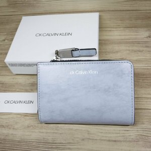 QQ13 CK カルバンクライン 定価14300円 新品 白 大理石柄 キーケース ミニ財布 小銭入れ パスケース カードケース 牛革 832633 ホワイト