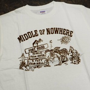 TT334 ウエアハウス × ダブルワークス 新品 NOWHERE フロッキープリント 半袖Tシャツ M(38-40) 日本製 DUBBLEWORKSの画像2