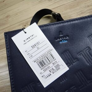 YY732 ランバンオンブルー 定価16500円 新品 レザーショルダーバッグ 撥水牛革 LANVIN en Bleu コン 男女兼用 524101 ミニショルダーバッグの画像10