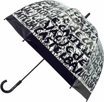 カステルバジャック × フルトン 定価8800円 新品 ロゴモノグラム柄 傘 英国王室御用達 鳥かご 長傘 雨傘 黒 65cm レディース メンズ 3_画像3