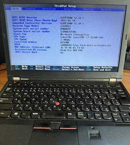  Lenovo ThinkPad X230 Core i7 3520M メモリ 8GB SSDなし AC付き ジャンク