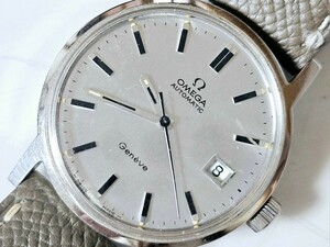 １円スタート☆OMEGA オメガ Geneve ジュネーヴ AUTOMATIC 紳士用高級機械式腕時計 デイト付き 