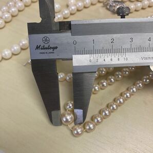 本真珠ネックレス 羽織り紐 糸切れ 112g ジャンク品 部品取り パールネックレス SILVER の画像10