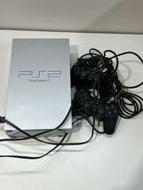 【PlayStation2/プレステ2本体 コード欠品】ブラック コントローラー付き ソニー ゲーム機 通電・ディスク開閉確認済み 現状品 #6159_画像1