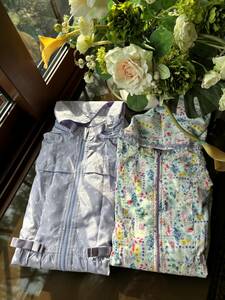  beautiful goods *ANNA SUI mini Anna Sui KUMIKYOKU Kumikyoku windbreaker outer garment Junior Kids *.2 point set 150 size LL