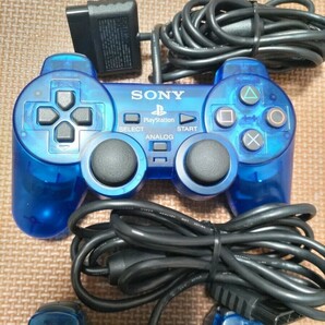 美品 SONY PlayStation2 コントローラー DUALSHOCK2 デュアルショック2 ブルー BLUE SCPH-10010 プレイステーション2 プレステ2 PS2 の画像3