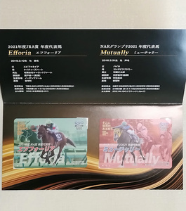 エフフォーリア ミューチャリー JRA×地方競馬 年度代表馬QUOカードセット台紙付き(500円分×2枚) 2021 競馬プレミアムウィーク クオカード