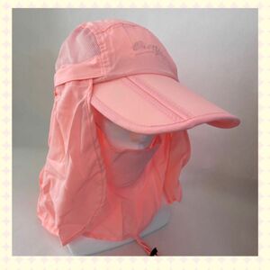 帽子　ハット帽　つば付き帽子 レディース　日除け帽子　UV 紫外線対策　ピンク