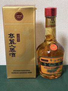 【送料無料】高麗人参酒 斗山白花 700ml 大韓民国特産品 未開栓 古酒 箱付き