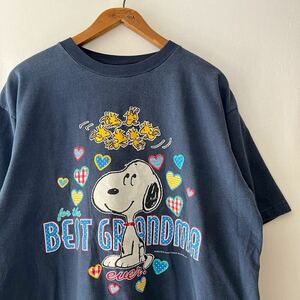 90s PEANUTS SNOOPY × WOODSTOCK Tシャツ XL USA製 ビンテージ 90年代 ピーナッツ スヌーピー ウッドストック オリジナル ヴィンテージ