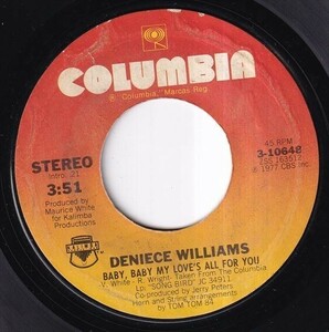 Deniece Williams - Baby Baby My Love's All For You / Be Good To Me (A) SF-K121