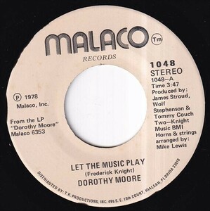 Dorothy Moore - Let The Music Play / 1-2-3 (You And Me) (A) SF-N023