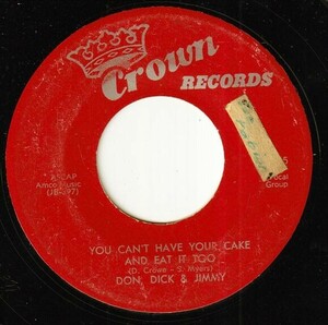 Don, Dick & Jimmy - That's What I Like / You Can't Have Your Cake And Eat It Too (B) RP-P588