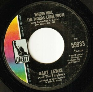 Gary Lewis And The Playboys - Where Will The Words Come From / May The Best Man Win (B) RP-P271