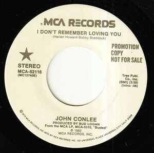 John Conlee - I Don't Remember Loving You / I Don't Remember Loving You (A) FC-P549