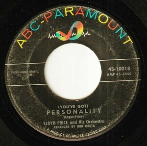 Lloyd Price And His Orchestra - (You've Got) Personality / Have You Ever Had The Blues (B) OL-P257