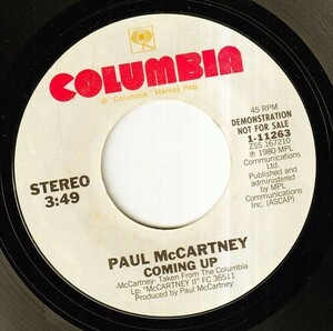 Paul McCartney - Coming Up / Coming Up (A) RP-Q113